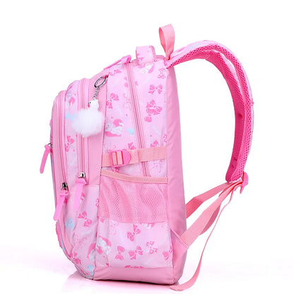 Kawaii 3-Piece Pink Waterproof School Laptop Backpack
