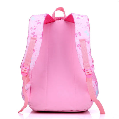Kawaii 3-Piece Pink Waterproof School Laptop Backpack