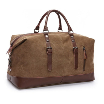 Lenny Men's Travel Bag | Faux Leather and Canvas, Stylish Design