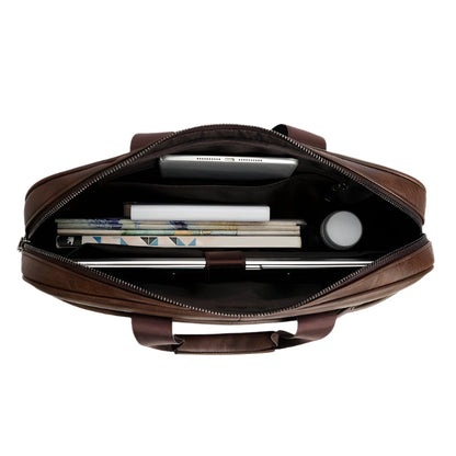 Valento Men’s Waterproof Vintage Leather Laptop Bag