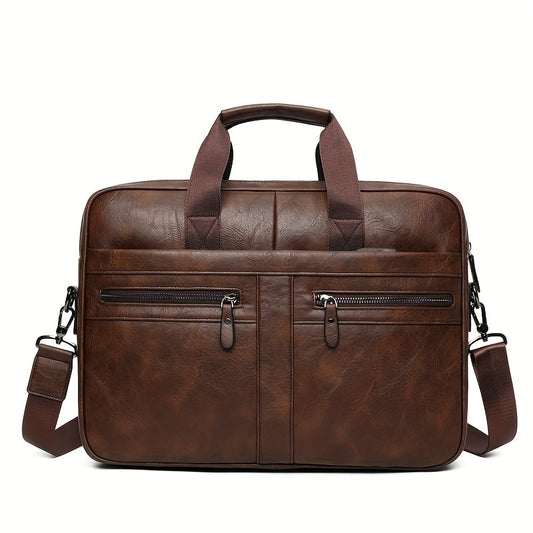 Valento Men’s Waterproof Vintage Leather Laptop Bag
