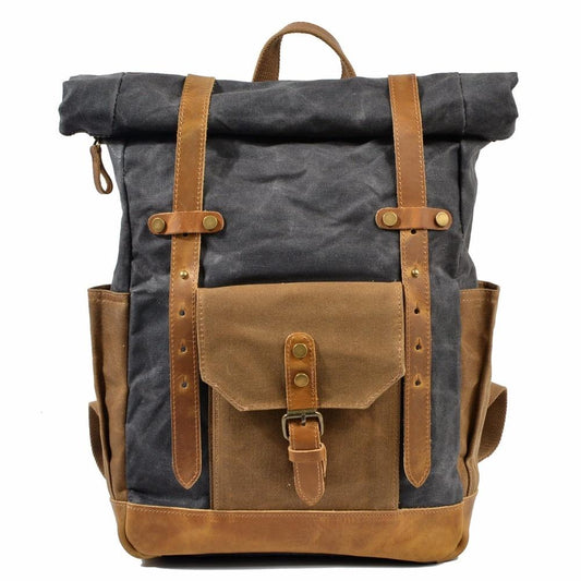 Milo Men's Rucksack | Waterproof Canvas, Stylish Travel Backpack