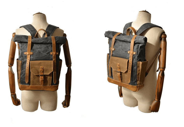 Milo Men's Rucksack | Waterproof Canvas, Stylish Travel Backpack