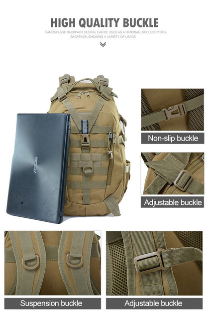 Milo Men's Travel Backpack | Water-Resistant 900D Fabric, Laptop Compartment