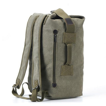 Military Style Canvas Duffel Backpack
