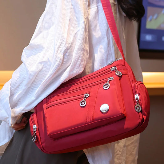 Nia Women's Crossbody Bag | Multi-Compartment Nylon Fabric