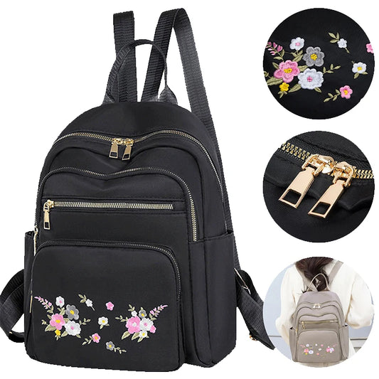 Olivia Women's Shoulder Bag | Oxford Cloth, Embroidered Design 0