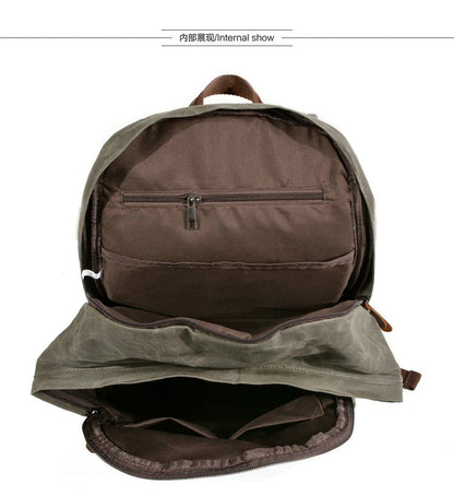 Retro Grunge Backpack | Wax Canvas, Vintage Design