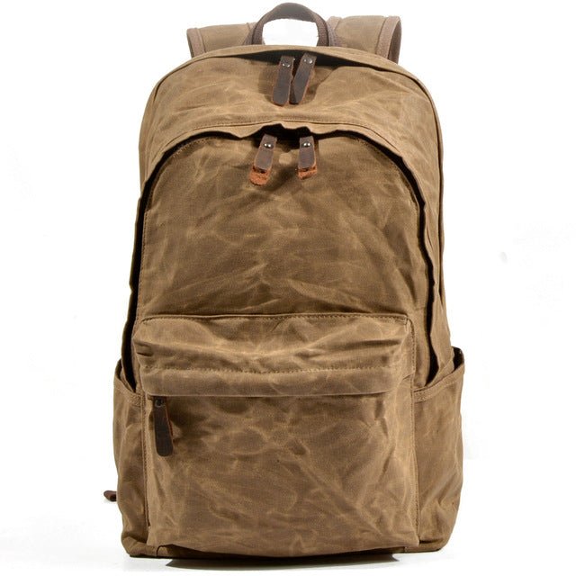 Retro Grunge Backpack | Wax Canvas, Vintage Design