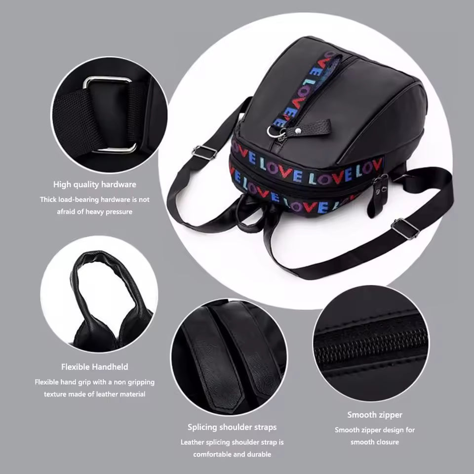 Stylish Women's Nylon Backpack for Casual Use – Travel Backpack for Women, Elegant Design, Compact Size, Ideal for School and Outings