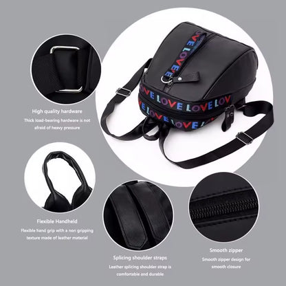 Stylish Women's Nylon Backpack for Casual Use – Travel Backpack for Women, Elegant Design, Compact Size, Ideal for School and Outings