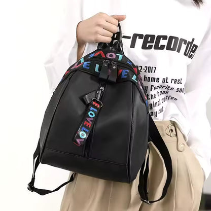 Stylish Women's Nylon Backpack for Casual Use – Travel Backpack for Women, Elegant Design, Compact Size, Ideal for School and Outings