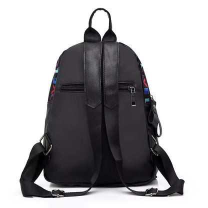 Stylish Women's Nylon Backpack for Casual Use – Travel Backpack for Women, Elegant Design, Compact Size, Ideal for School and Outings