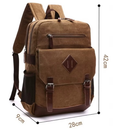 Classic Men’s Canvas Laptop Backpack for School