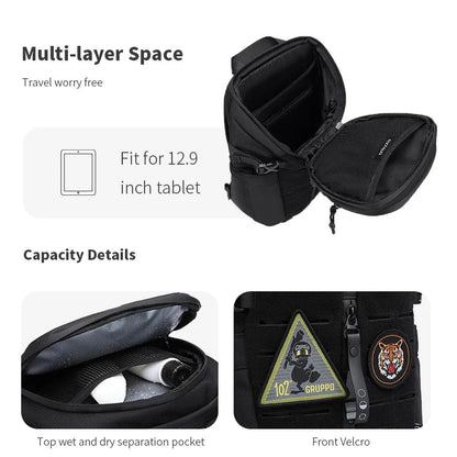 Men’s Waterproof Anti-Theft Sling Bag for Travel