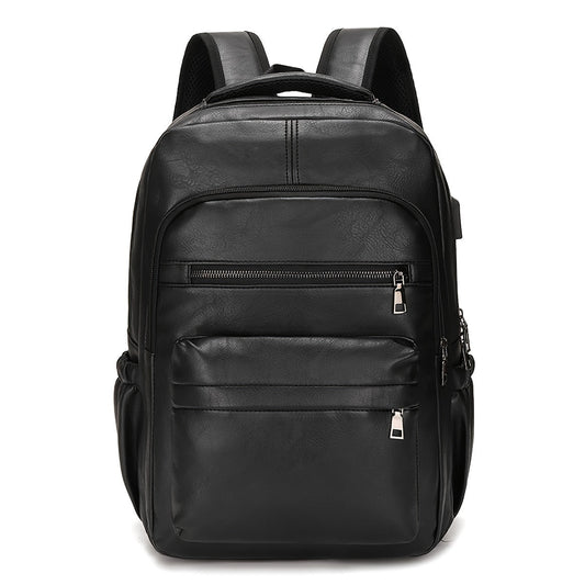 Marchello Vintage Leather Waterproof Laptop Backpack for Men