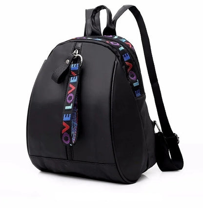 Stylish Women's Nylon Backpack for Casual Use – Travel Backpack for Women, Elegant Design, Compact Size, Ideal for School and Outings