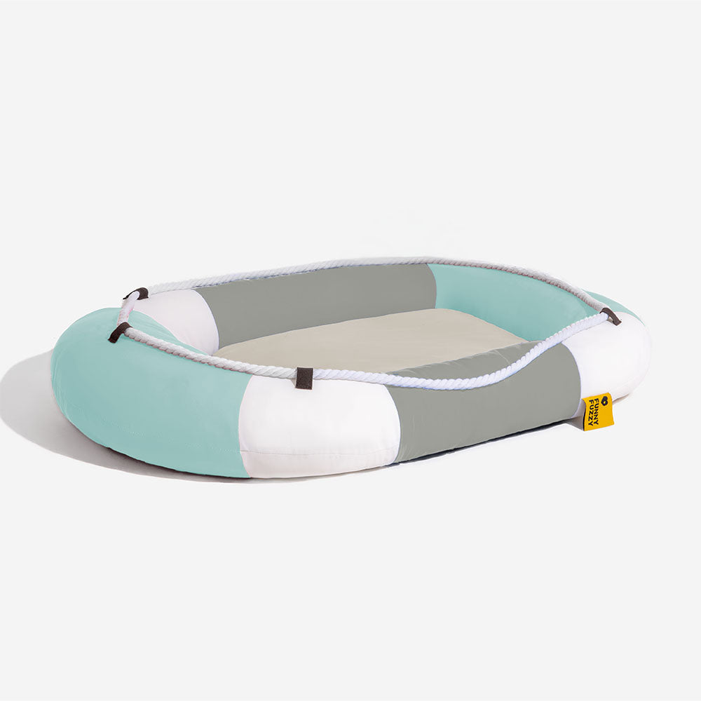 Boat Shaped Waterproof Cooling Bed For Pets With Chill Pillow