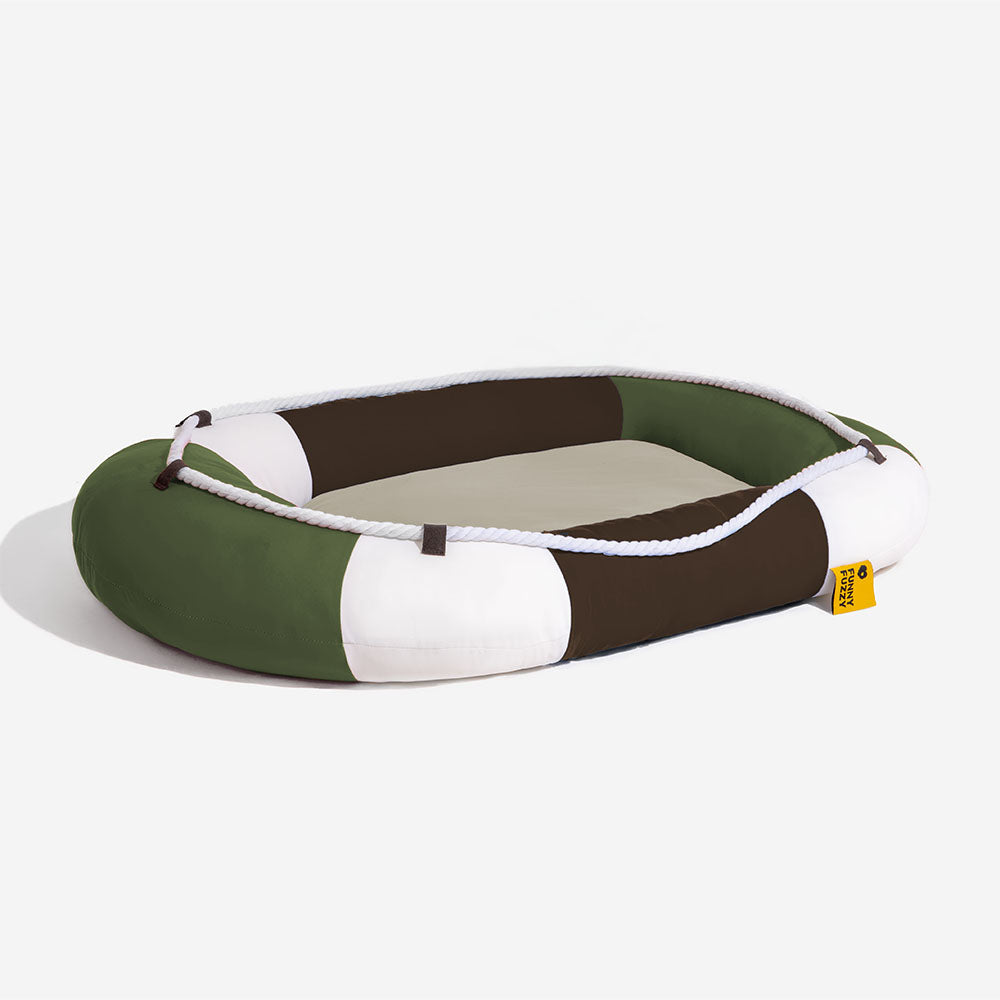 Boat Shaped Waterproof Cooling Bed For Pets With Chill Pillow