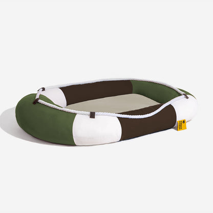 Boat Shaped Waterproof Cooling Bed For Pets With Chill Pillow