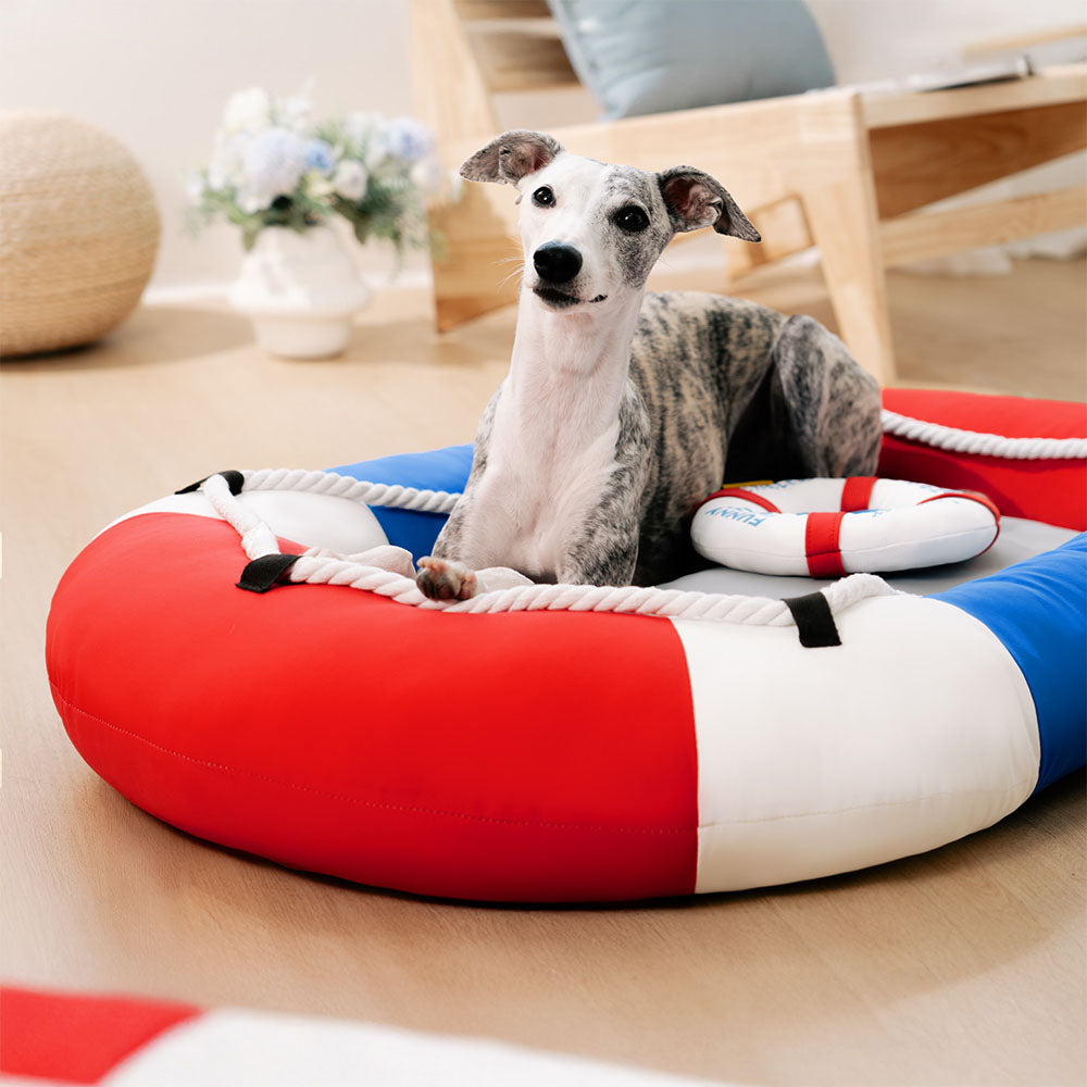 Boat Shaped Waterproof Cooling Bed For Pets With Chill Pillow