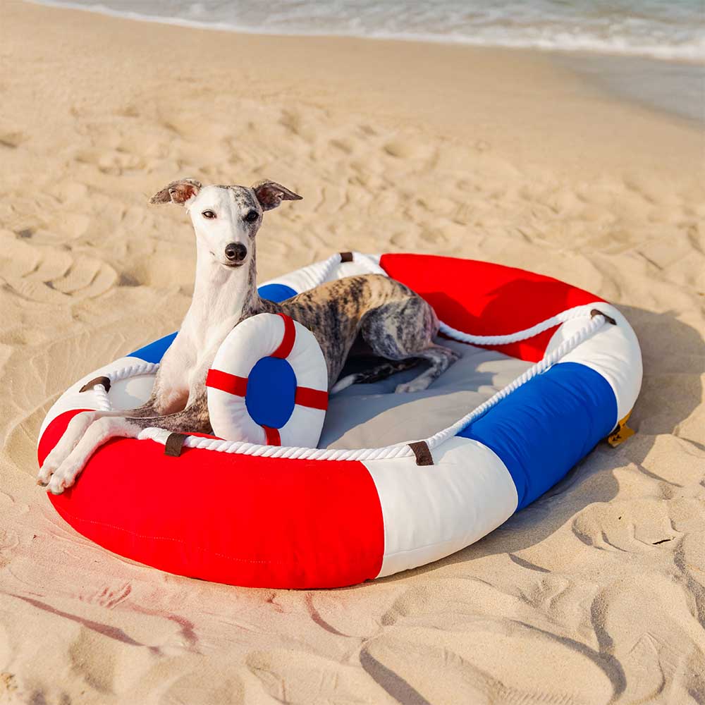 Boat Shaped Waterproof Cooling Bed For Pets With Chill Pillow