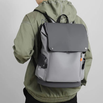 Urban Luxe Men's Backpack | Waterproof Faux Leather, 14 Laptop Compartment