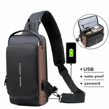 Men’s Waterproof Oxford Crossbody Bag