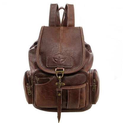 Vela Women's Drawstring Backpack | Luxury Vegan Faux Leather, Lightweight