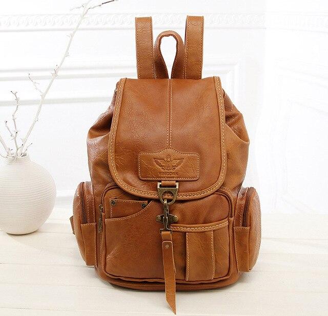 Vela Women's Drawstring Backpack | Luxury Vegan Faux Leather, Lightweight