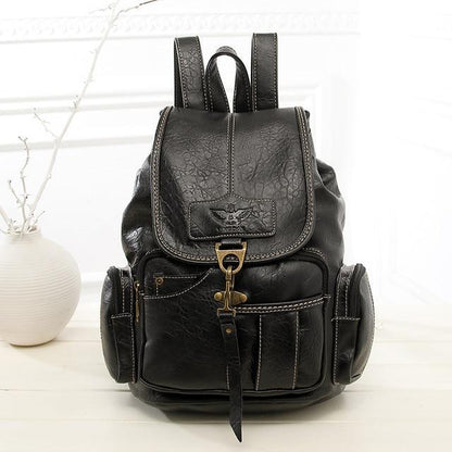 Vela Women's Drawstring Backpack | Luxury Vegan Faux Leather, Lightweight