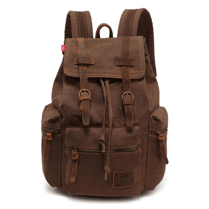 Victor Men's Vintage Canvas Rucksack | 17-Inch Laptop Compatible, Durable Design