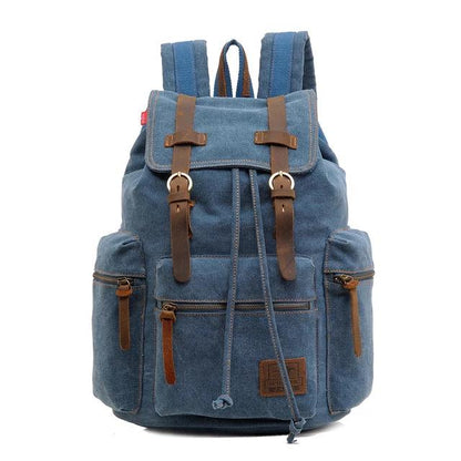 Victor Men's Vintage Canvas Rucksack | 17-Inch Laptop Compatible, Durable Design