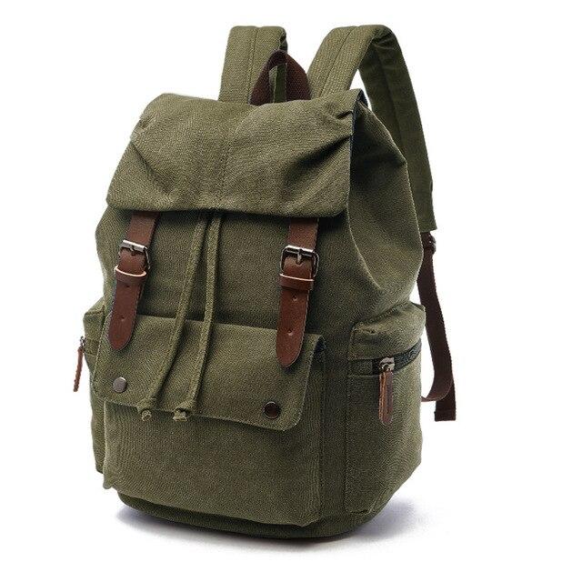 Vintage Canvas Travel Backpack with Large Capacity and Multiple Pockets – Durable Rucksack for Outdoor Adventures 4