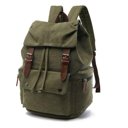 Vintage Canvas Travel Backpack with Large Capacity and Multiple Pockets – Durable Rucksack for Outdoor Adventures 4