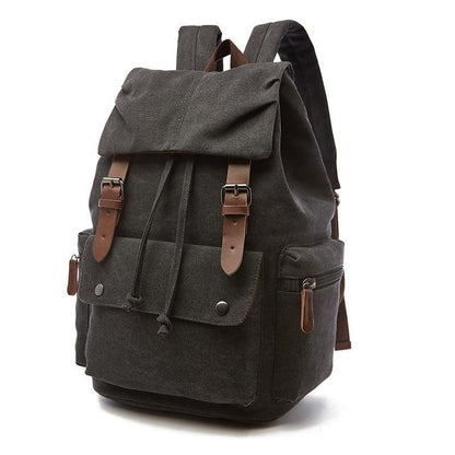 Vintage Canvas Travel Backpack with Large Capacity and Multiple Pockets – Durable Rucksack for Outdoor Adventures 5
