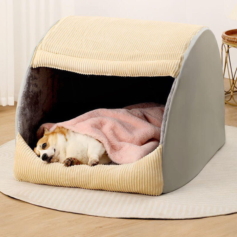 Warm Enclosed Dog Tent – Large cozy bed
