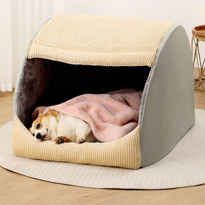 Warm Enclosed Dog Tent – Large cozy bed