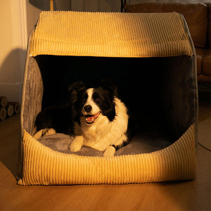 Warm Enclosed Dog Tent – Large cozy bed