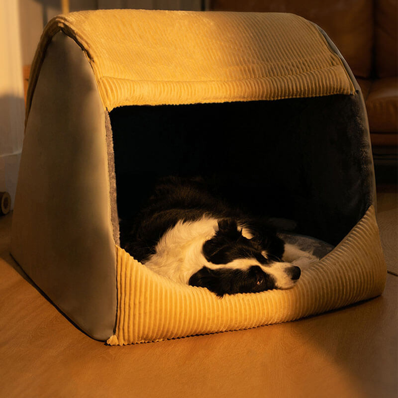 Warm Enclosed Dog Tent – Large cozy bed