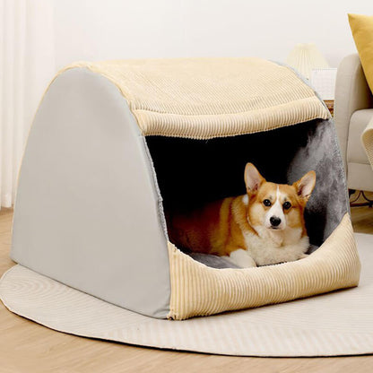 Warm Enclosed Dog Tent – Large cozy bed