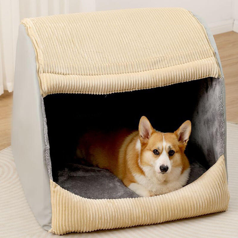 Warm Enclosed Dog Tent – Large cozy bed