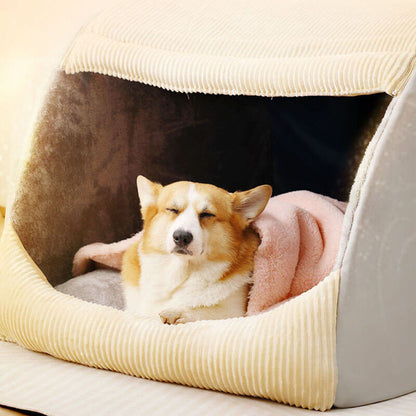 Warm Enclosed Dog Tent – Large cozy bed