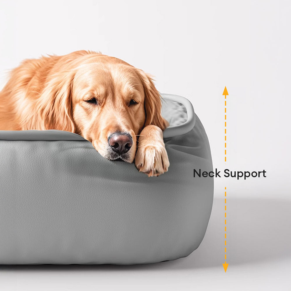 Waterproof Resistant Synthetic Leather Dog Bed With Four Sizes