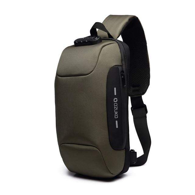 Waterproof Anti-Theft Crossbody Backpack with USB Charging – Slim Design for Daily Use, Multiple Pockets, Adjustable Straps