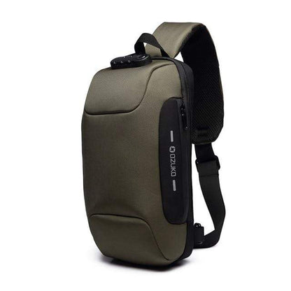 Waterproof Anti-Theft Crossbody Backpack with USB Charging – Slim Design for Daily Use, Multiple Pockets, Adjustable Straps