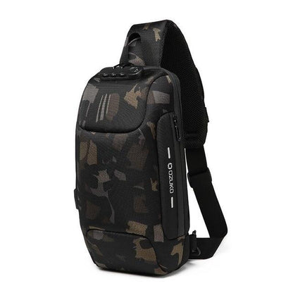 Waterproof Anti-Theft Crossbody Backpack with USB Charging – Slim Design for Daily Use, Multiple Pockets, Adjustable Straps