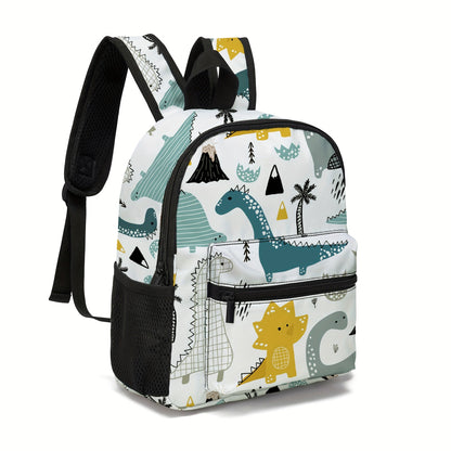 Boys Green Dinosaur Backpack for School