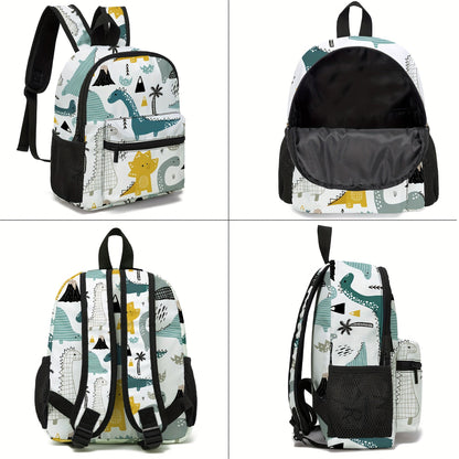 Boys Green Dinosaur Backpack for School