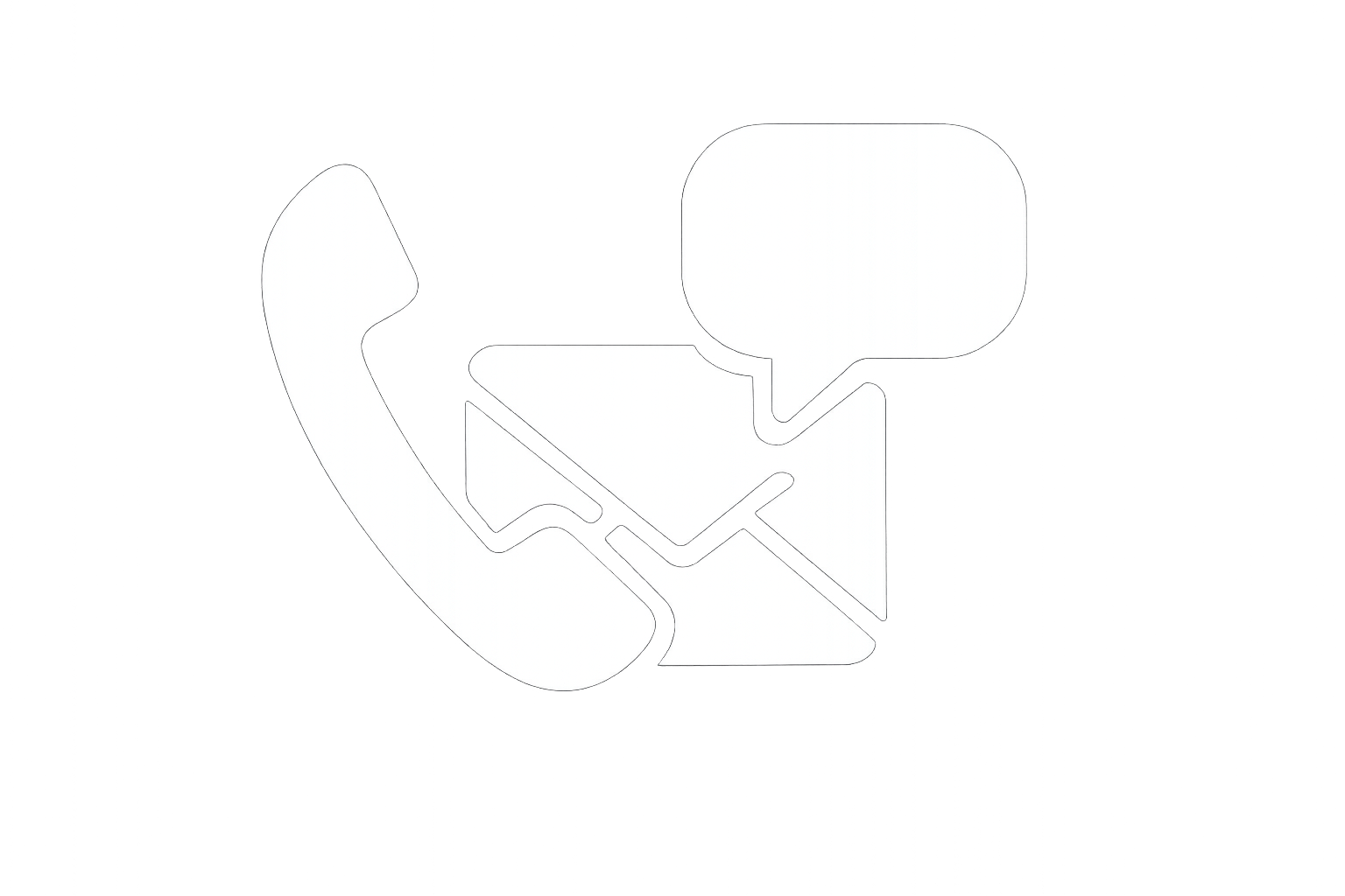 contact us white icon